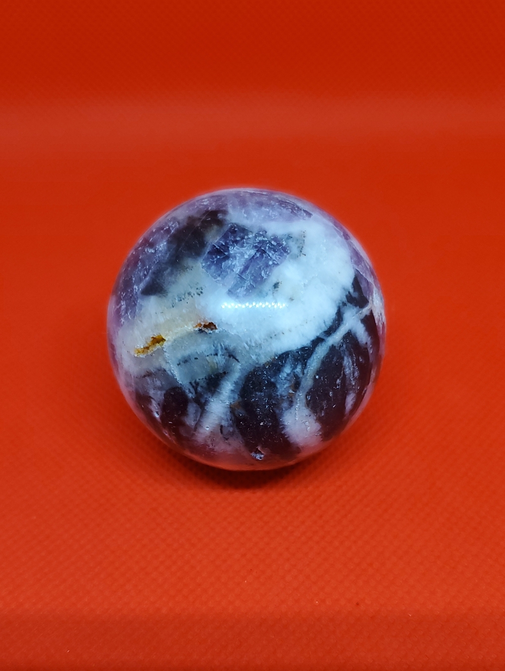 Polished Chevron Amethyst Sphere 2"